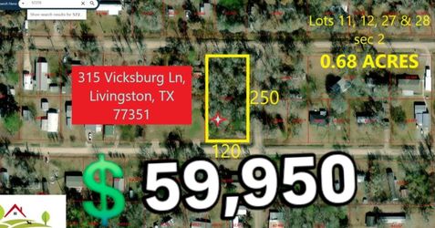 0.68 acre Livingston Tx