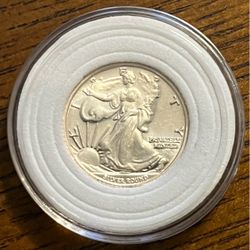 1/10 Oz Silver Walking Liberty Round. Encapsulated Mint