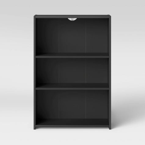 Black Light Weight Wooden Book Shelf (2 Adjustable Levels)
