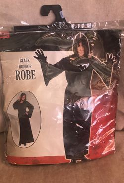 Halloween Black Horror Robe - Men or Women one size New