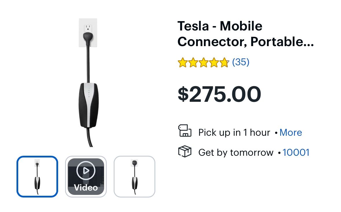 Tesla Mobile Charge- 3 Weeks Old