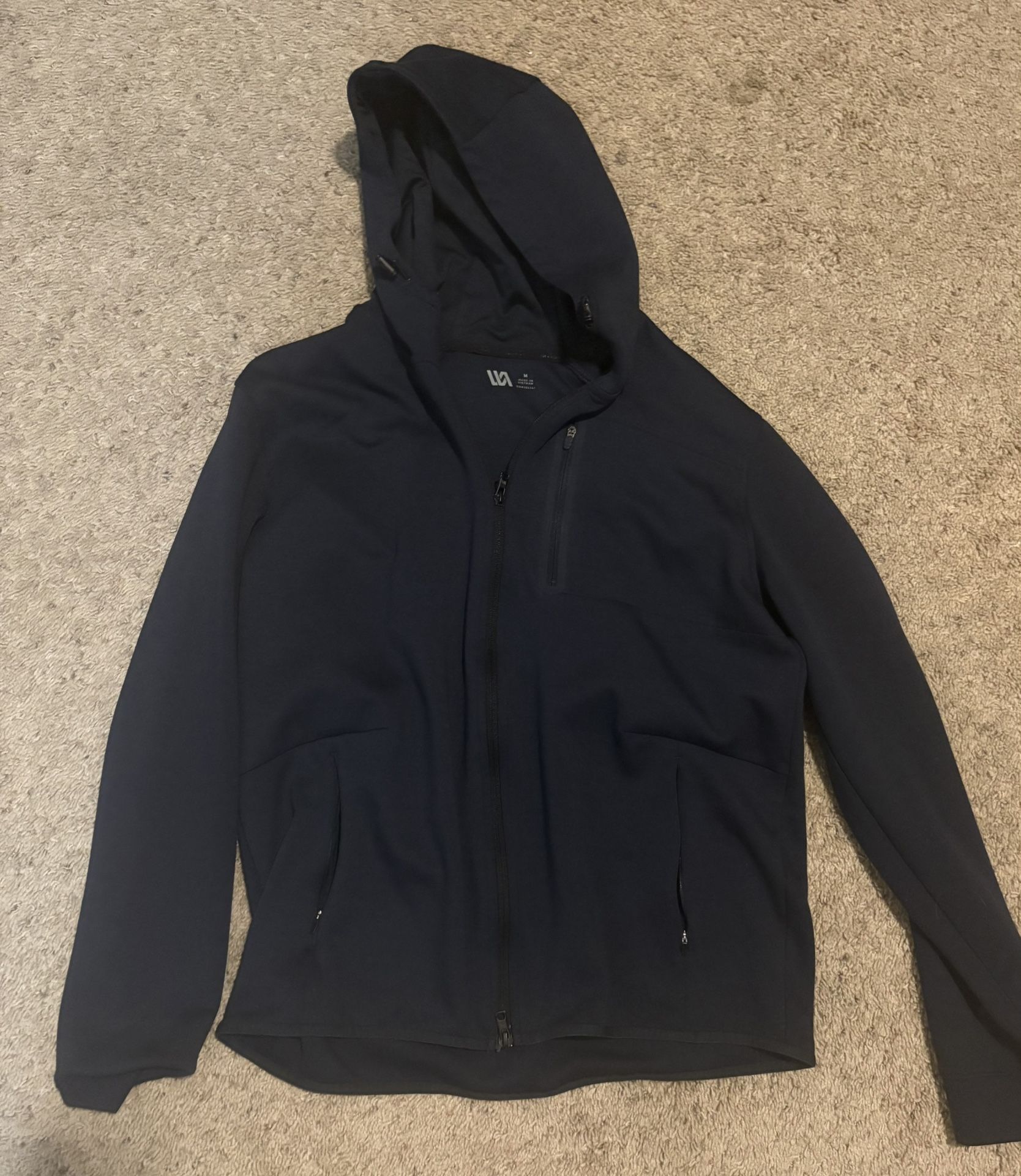 Navy Blue Zip-Up Hoodie