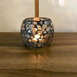 Mosaic Glass Candle Holder