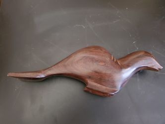 Dark Ironwood Carved heavy wood seal elephant