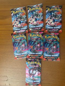 7  packs Pokemon chaos rising
