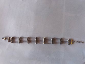 Gorgeous multi strand Italian silver bracelet