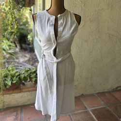 Banana Republic Striped Dress With Pockets 