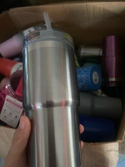 Stainless Steel Tumbler with Straw and Lid