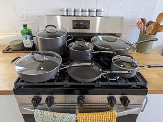 Pots and Pans - Calphalon Hard-Anodized Non-Stick Cookware Set - $30 (North Buffalo)