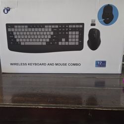 Black Wireless Keyboard And Mouse Set 