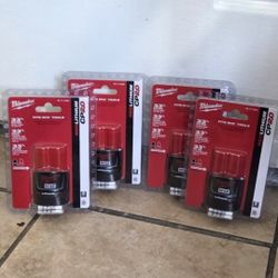 MILWAUKEE M12 VT  BATTERS 2.0.   30DLS FOR EACH 