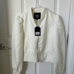 Ookie and Lala satin bomber jacket