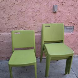 Plastic Green Chairs