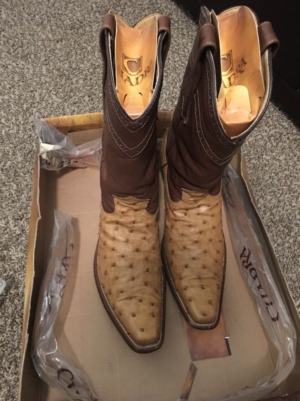 Cuadra ostrich boots avestruz cowboy boots and belt for Sale in CA -