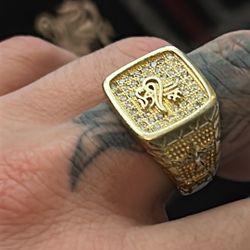 18k SOLID REAL GOLD Men’s Ring With Diamonds 11.5 Gram