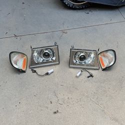 Ford E350 Headlamps / LED SUPER BRIGHT Headlights W/Turn Signals