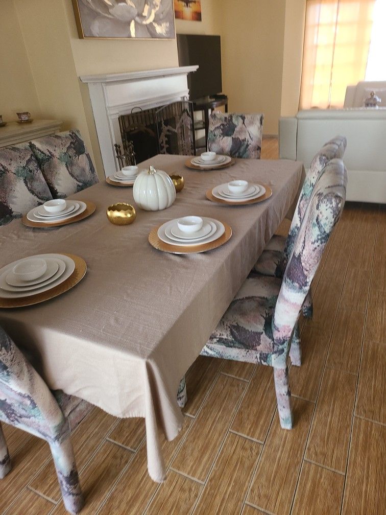 Glass Dining Table With 6 Chairs