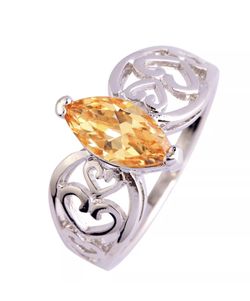 Marquis cut morganite ring