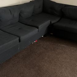 Black Sectional Sofa 