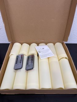 Waterproof LED Flameless Candle Set with Remote Control (12 PCs)