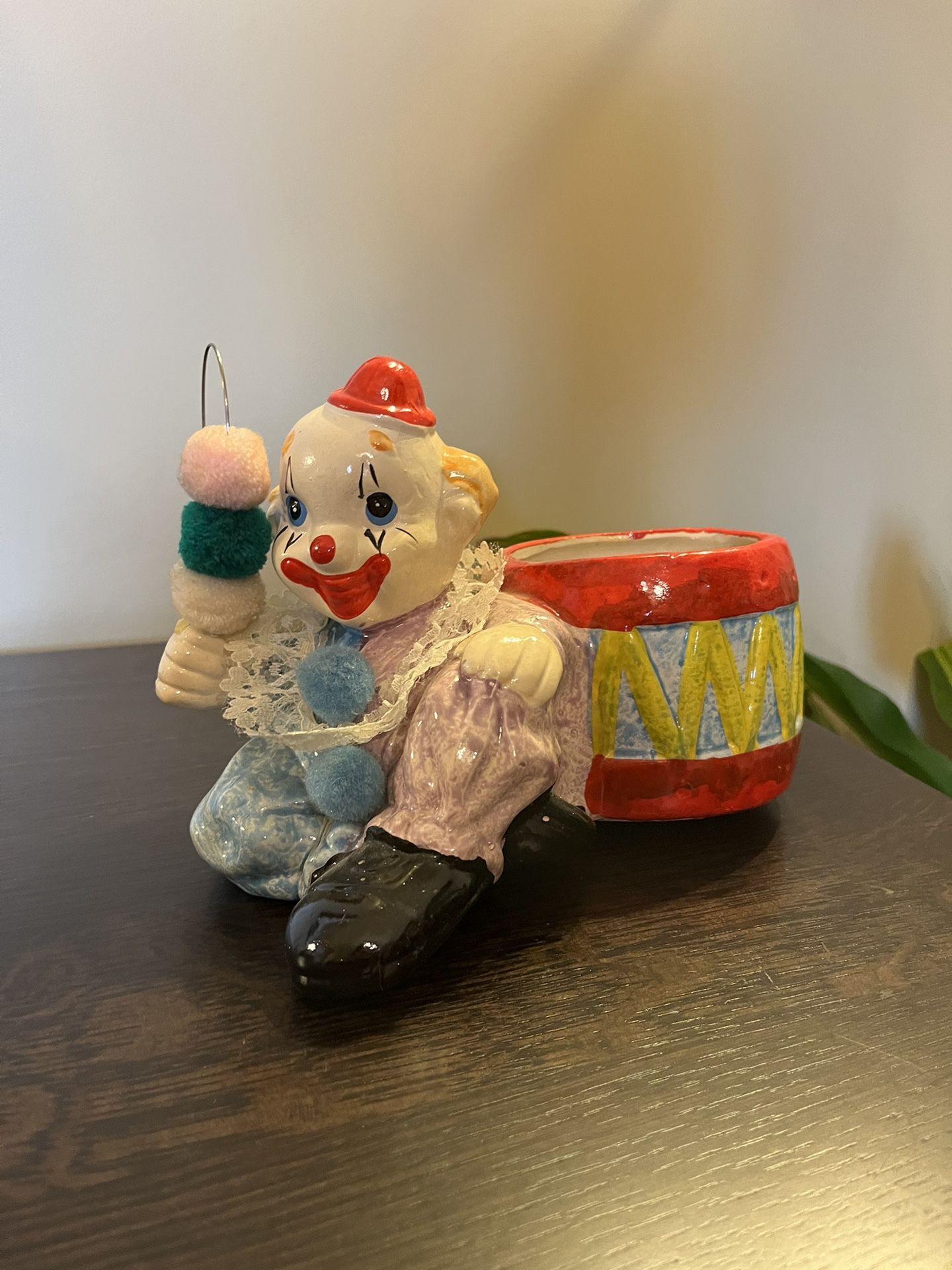 Retro Kitschy Vintage Clown Planter House Plants Pot