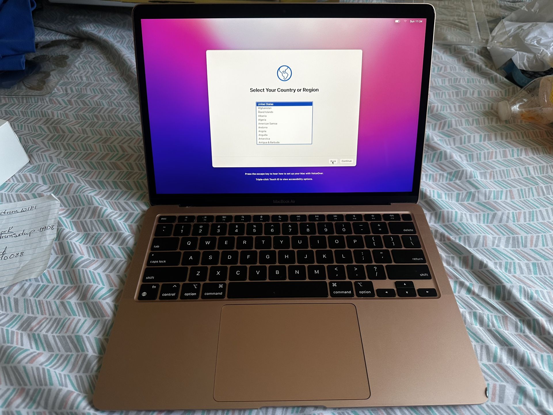 2020 M1 MacBook Air 