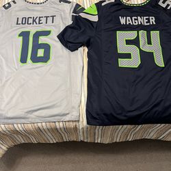 Seahawks Nike Jerseys (Wagner & Lockett) Size XXL