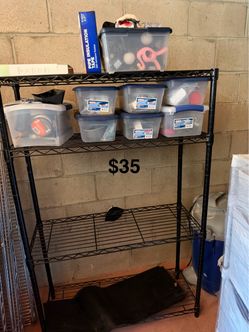 Metal garage shelf