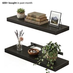 Floating wall shelves