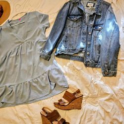 Baby blue dress