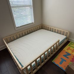 Floor Bed W/ Full Size Mattress 