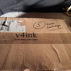 Toners 5pk V4ink Brand 3 Color/2 Black 
