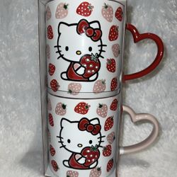 Hello Kitty Strawberry Mugs By Blue Sky