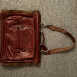 Vintage genuine leather ghurka hanging garment bag