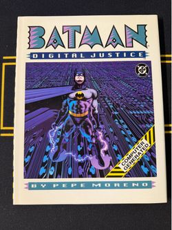 Batman: Digital Justice (DC Comics) Hardcover (1990) #1 First Printing Moreno