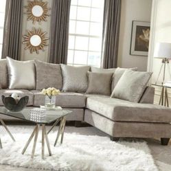 Sectional New Hollywood Silver
