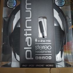 Platinum Stereo Headphones With In-line Mic