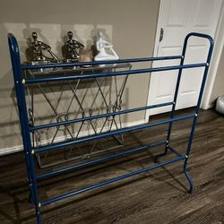 Vintage Blue Shoe Rack 