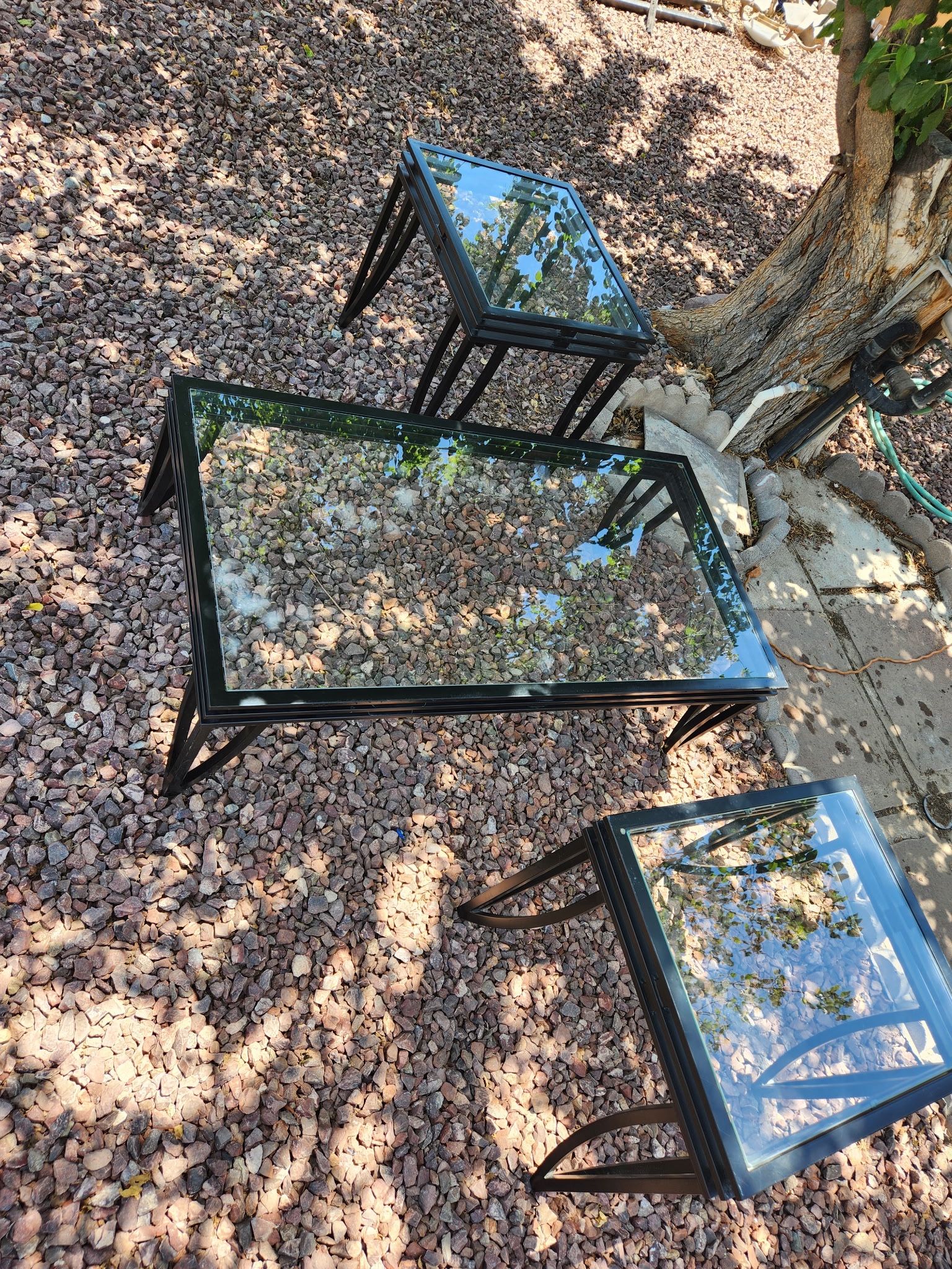 Glass Coffee Table Set