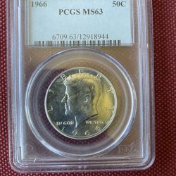 1966 Kennedy Half Dollar MS63-PCGS