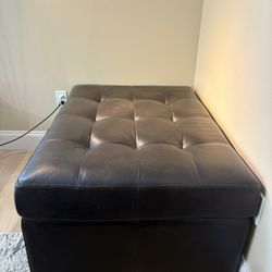 Leather Ottoman Sleeper