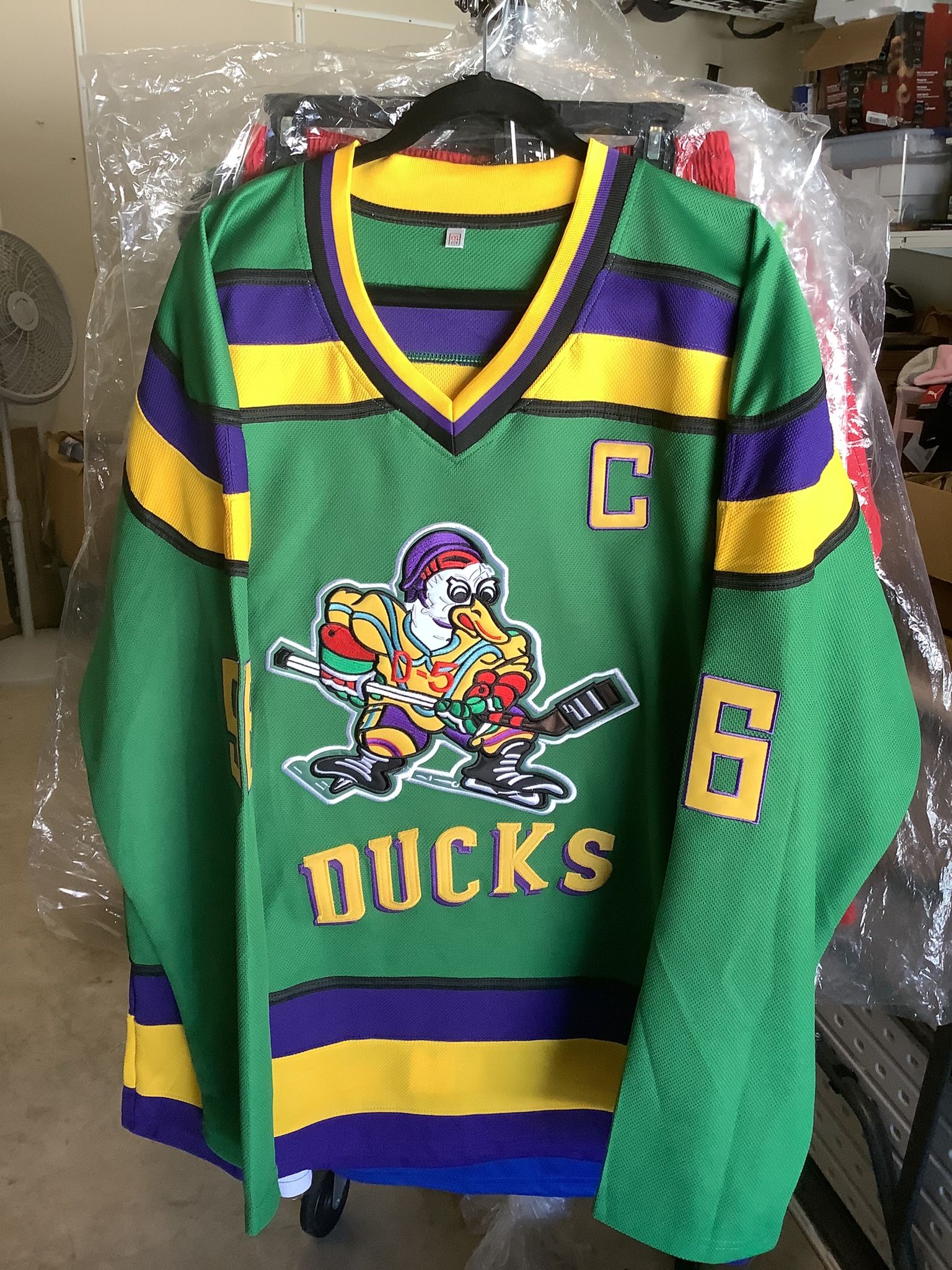 NEW MEN'S MIGHTY DUCKS MOVIE #96 CHARLIE CONWAY ICE HOCKEY