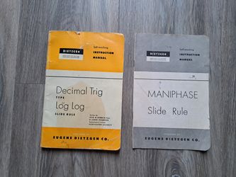 Vintage Slide Rule Manuals - Dietzgen