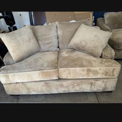 2 Baige Sofas 