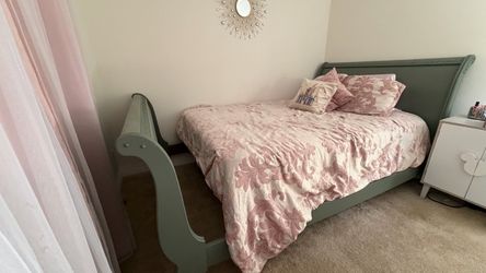 Custom painted queen bed frame