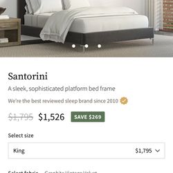 Saatva King Size Santorini Bed Frame 