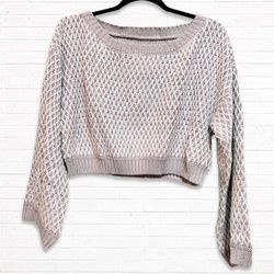 Women’s Crop Long Sleeve Knitted Sweater