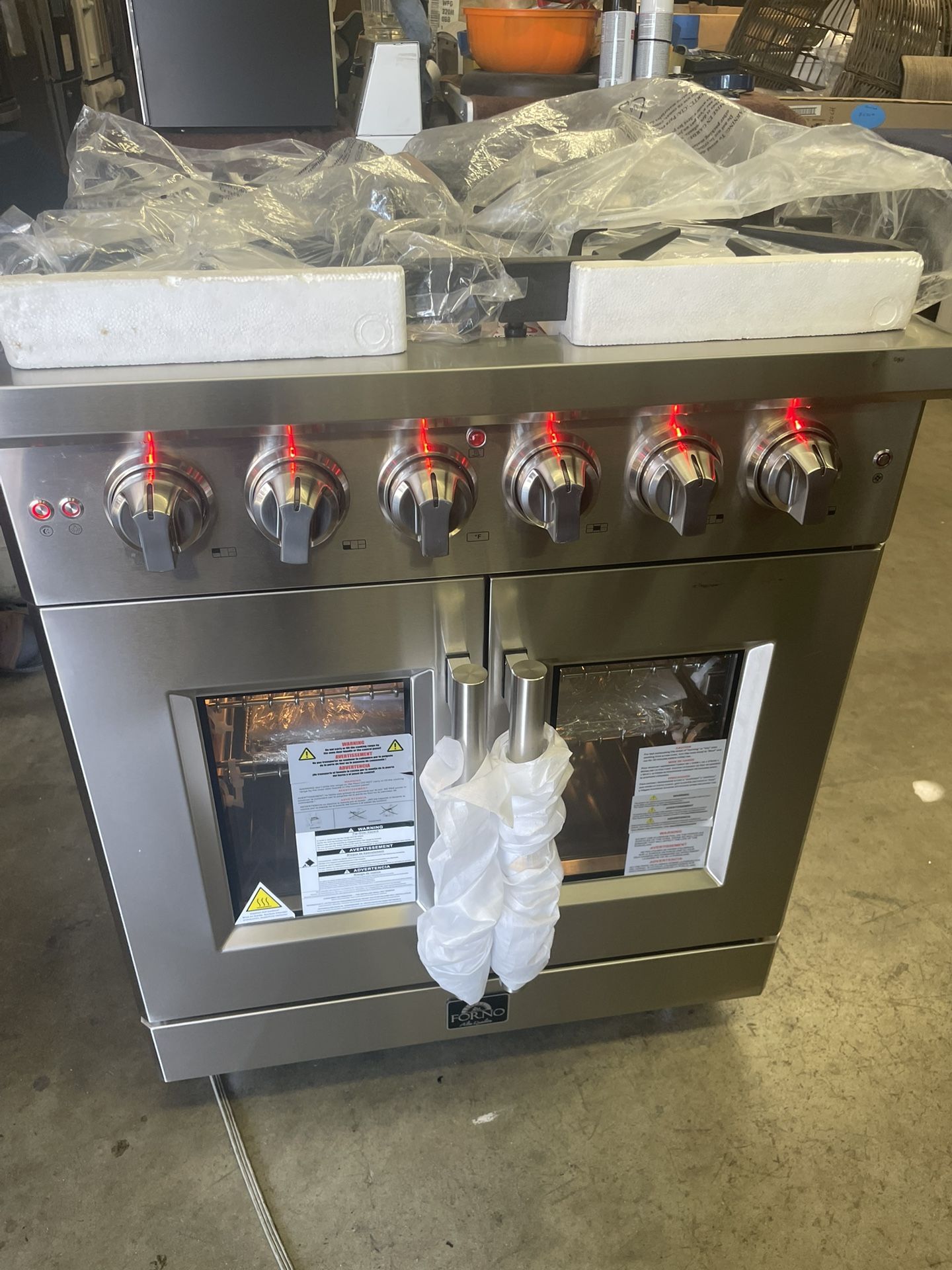 Slide Stove Gas Range Double Door FORNO 30”