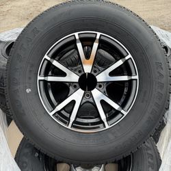 New 205-75-14inch Traiier Tires With 5-lug Black Mags.  Holiday Special 