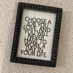 Original Art 5x7” Black Table Top Or Wall Frame Steve Jobs Quote Black And White